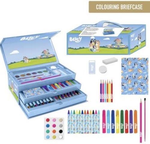 SET DE PAPELERIA COLOREABLE MALETIN BLUEY 26X10X13CM