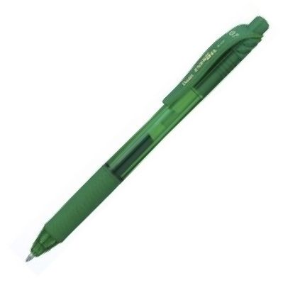 C/12 bolígrafo energel x 107 color verde 0,7mm pentel