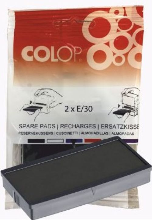 BLISTER 2 ALMOHADILLAS E 30 NEGRO COLOP