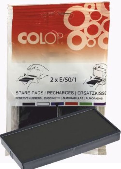 BLISTER 2 ALMOHADILLAS E/50 NEGRO COLOP