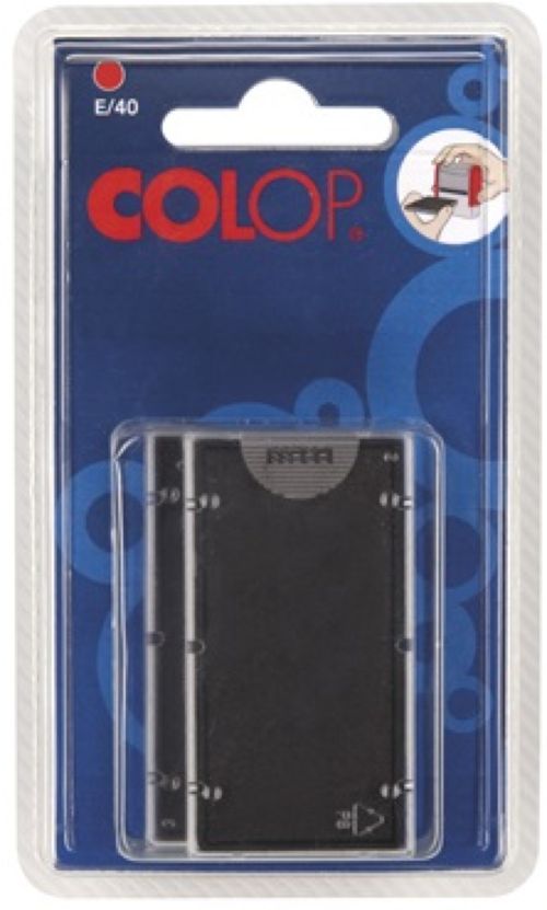 BLISTER 2 ALMOHADILLAS E60 ROJO COLOP